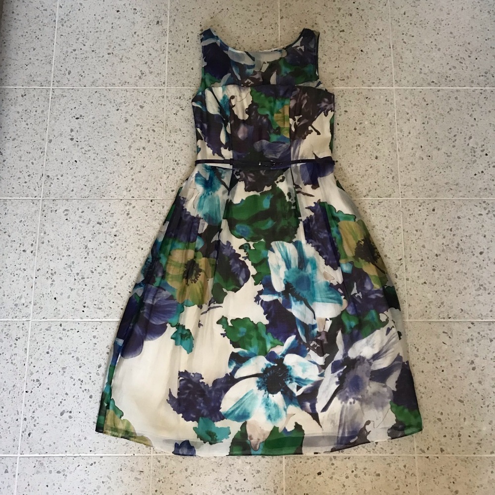 {Coast}  Silk Organza belted Dress